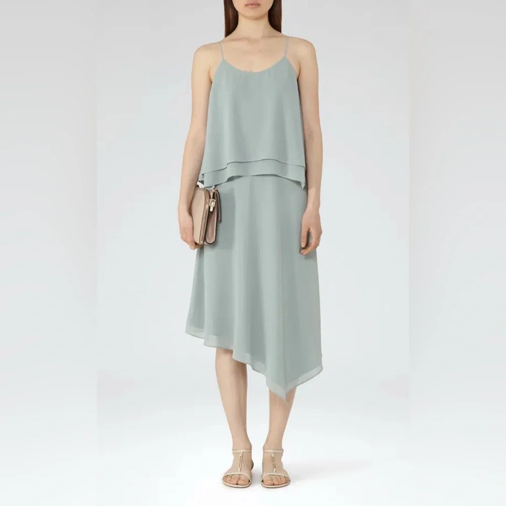 Reiss Tiered Cami Ansley Dress, Size 2 - Picture 2 of 12